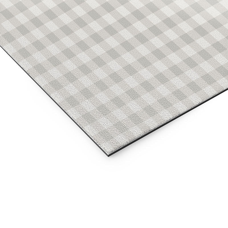 Colour Poems Gingham Plaid Pattern Cloud White Welcome Mat