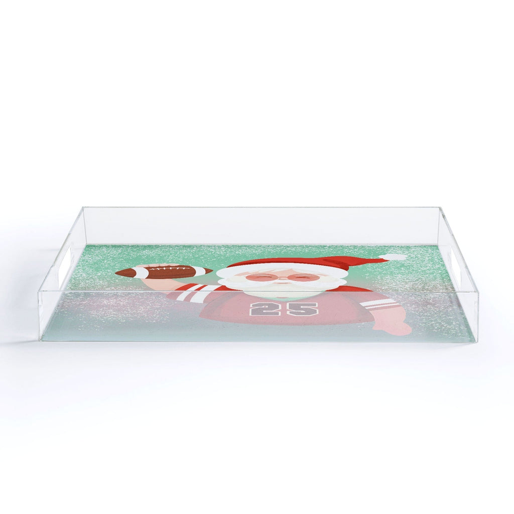 Design by Spark Sporty Football Santa Acrylic Tray