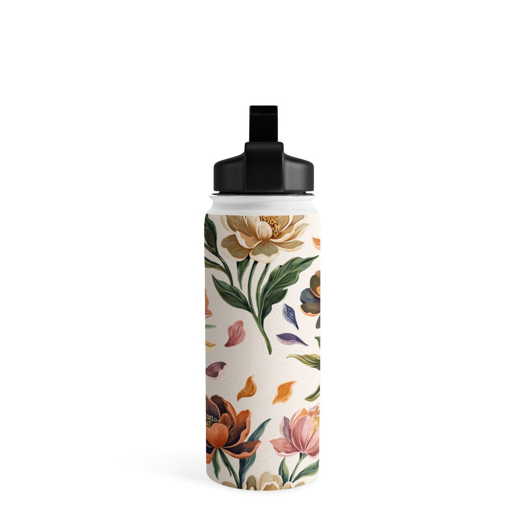 Marta Barragan Camarasa Hand Painted Peony Florals Water Bottle