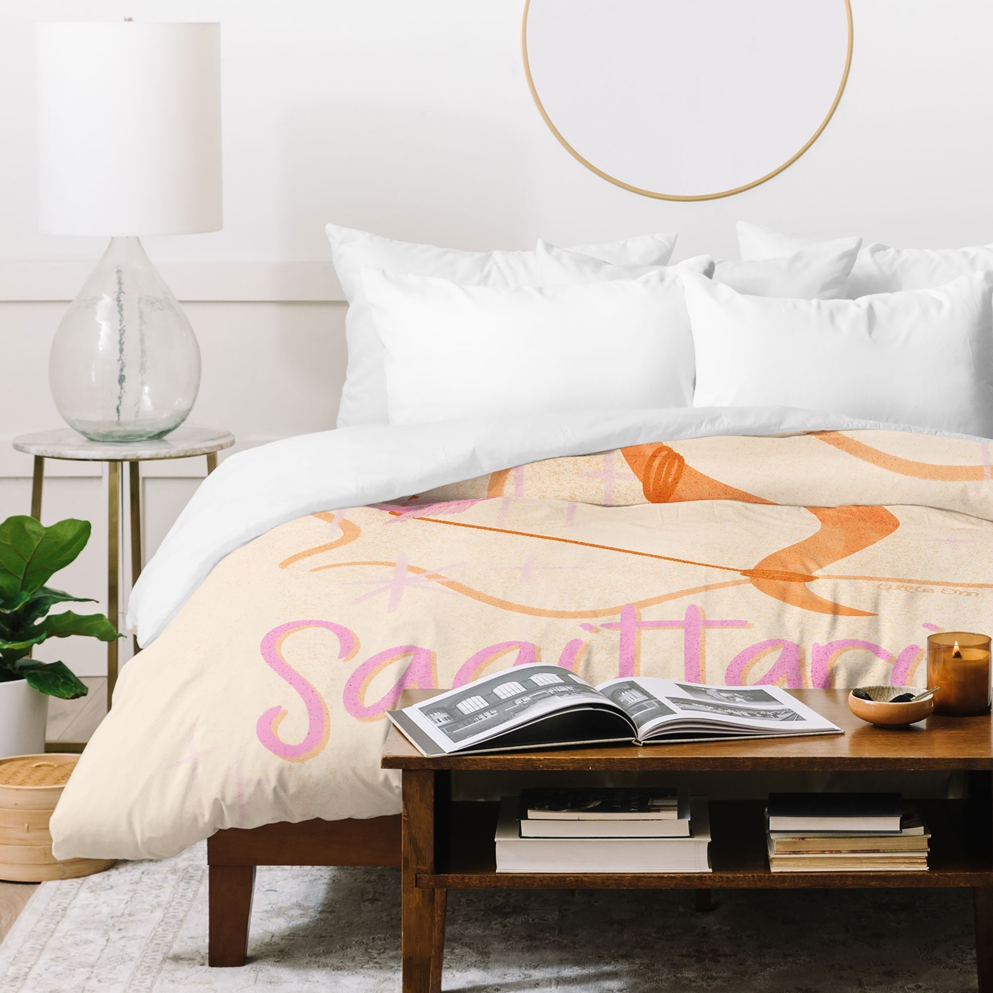 Little Om Zodiac Sign Sagittarius Duvet Cover