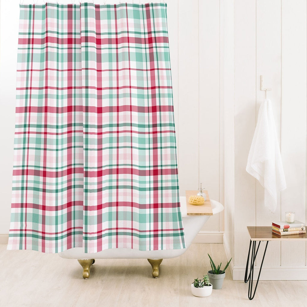 Lisa Argyropoulos Merry Vintage Plaid Shower Curtain