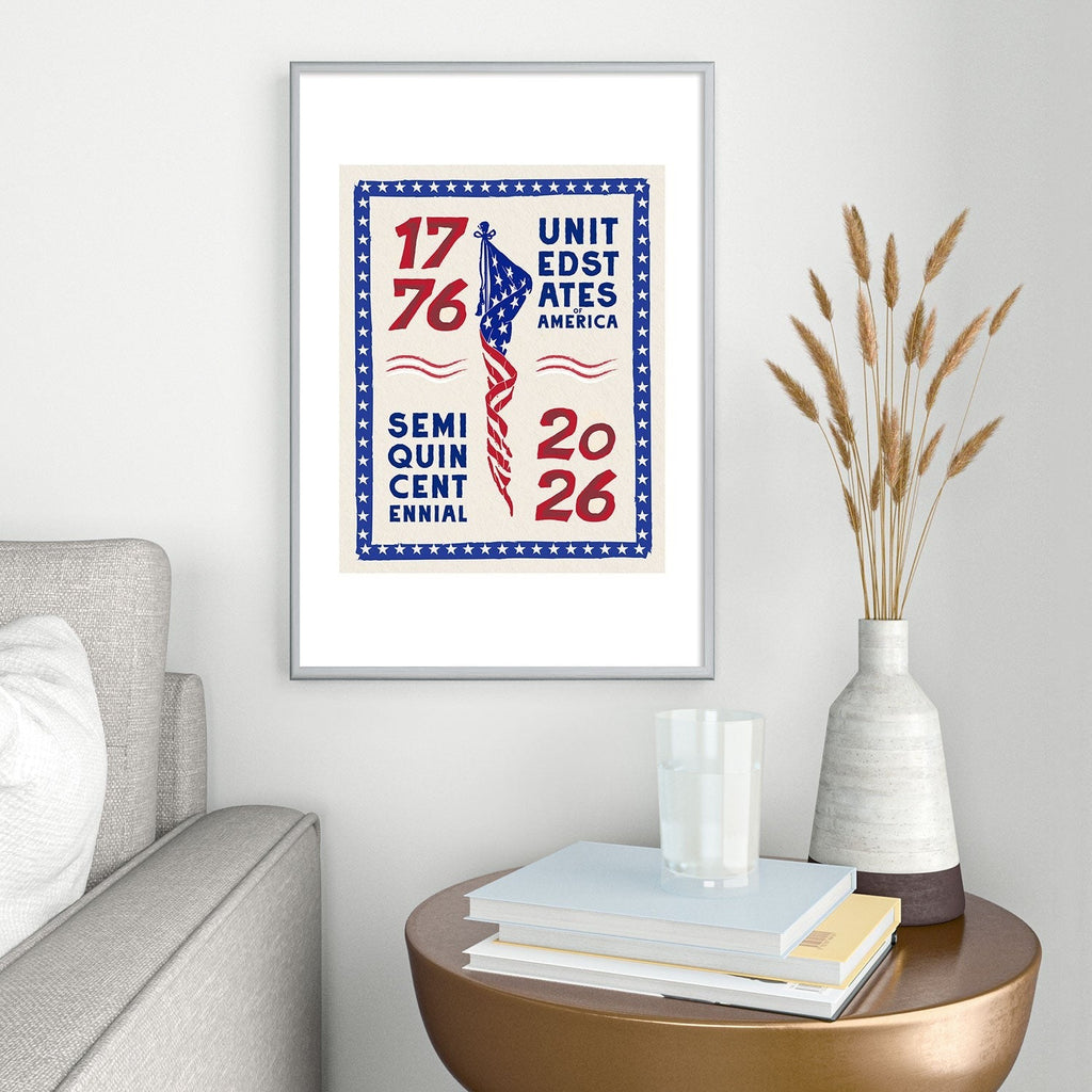 DENY Designs Retro 76 26 Metal Framed Art Print