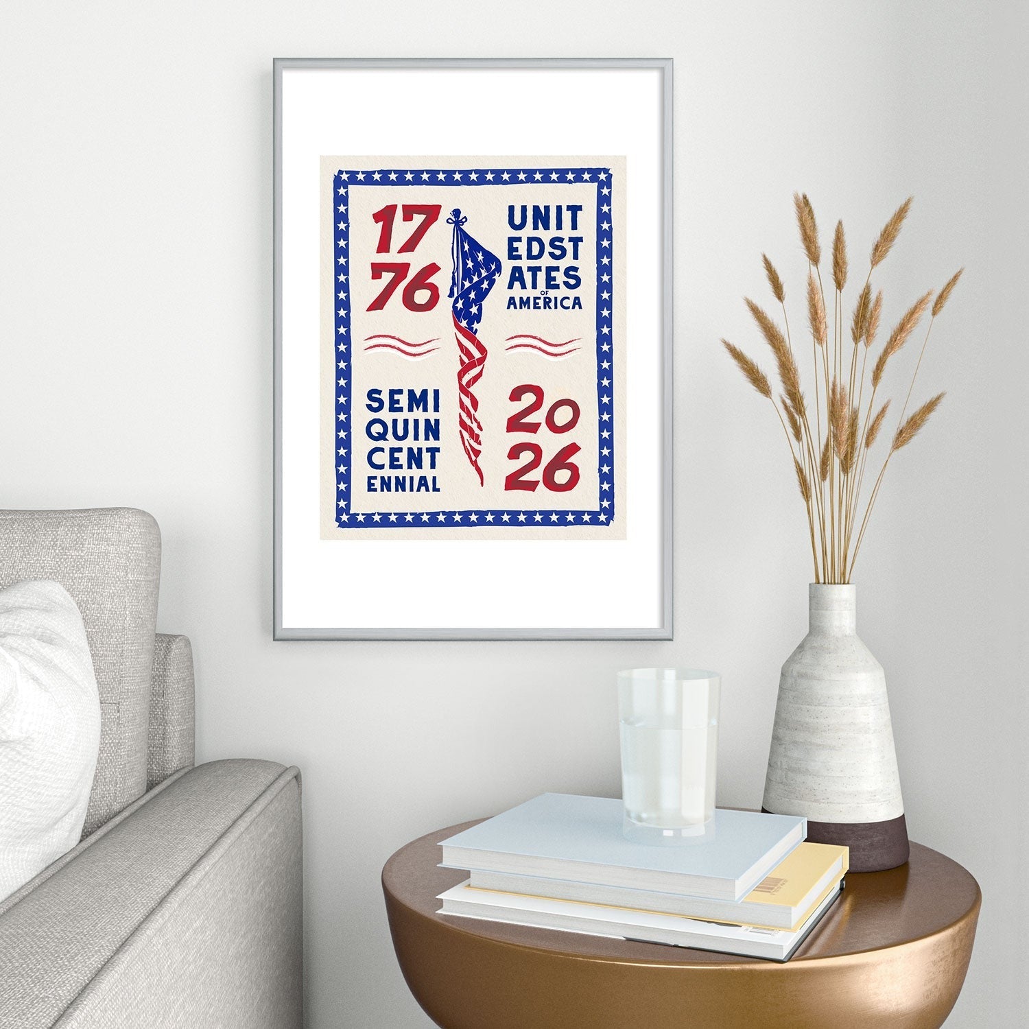 DENY Designs Retro 76 26 Metal Framed Art Print