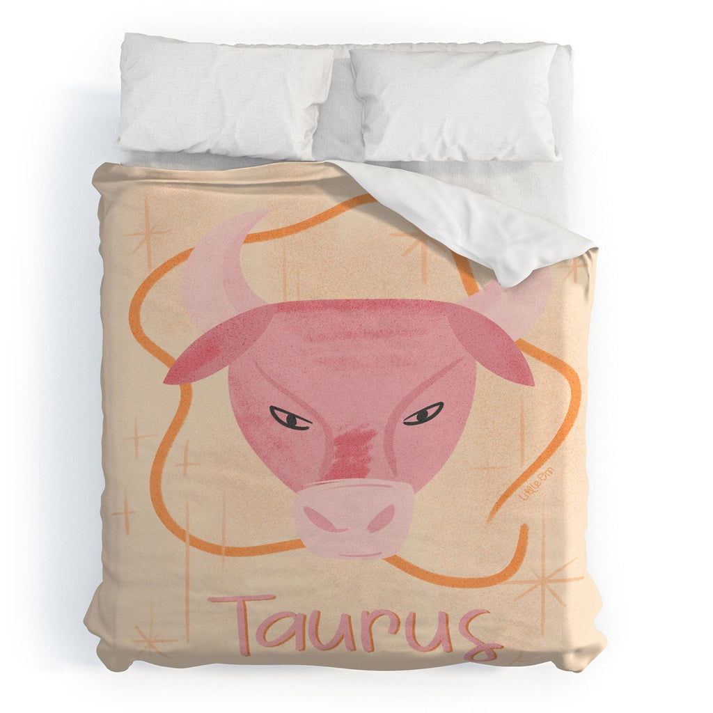 Little Om Zodiac Sign Taurus Duvet Cover