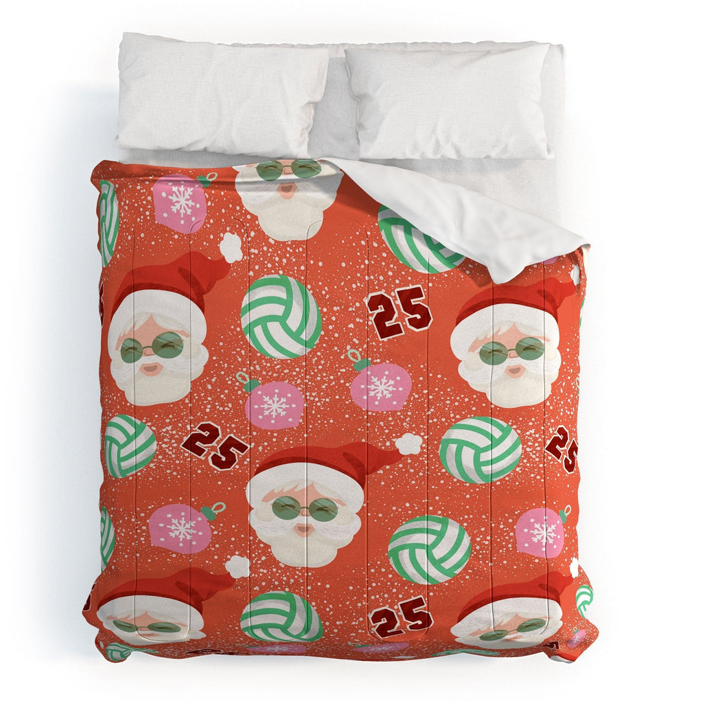Design by Spark Sporty Volleyball Santa Comforter