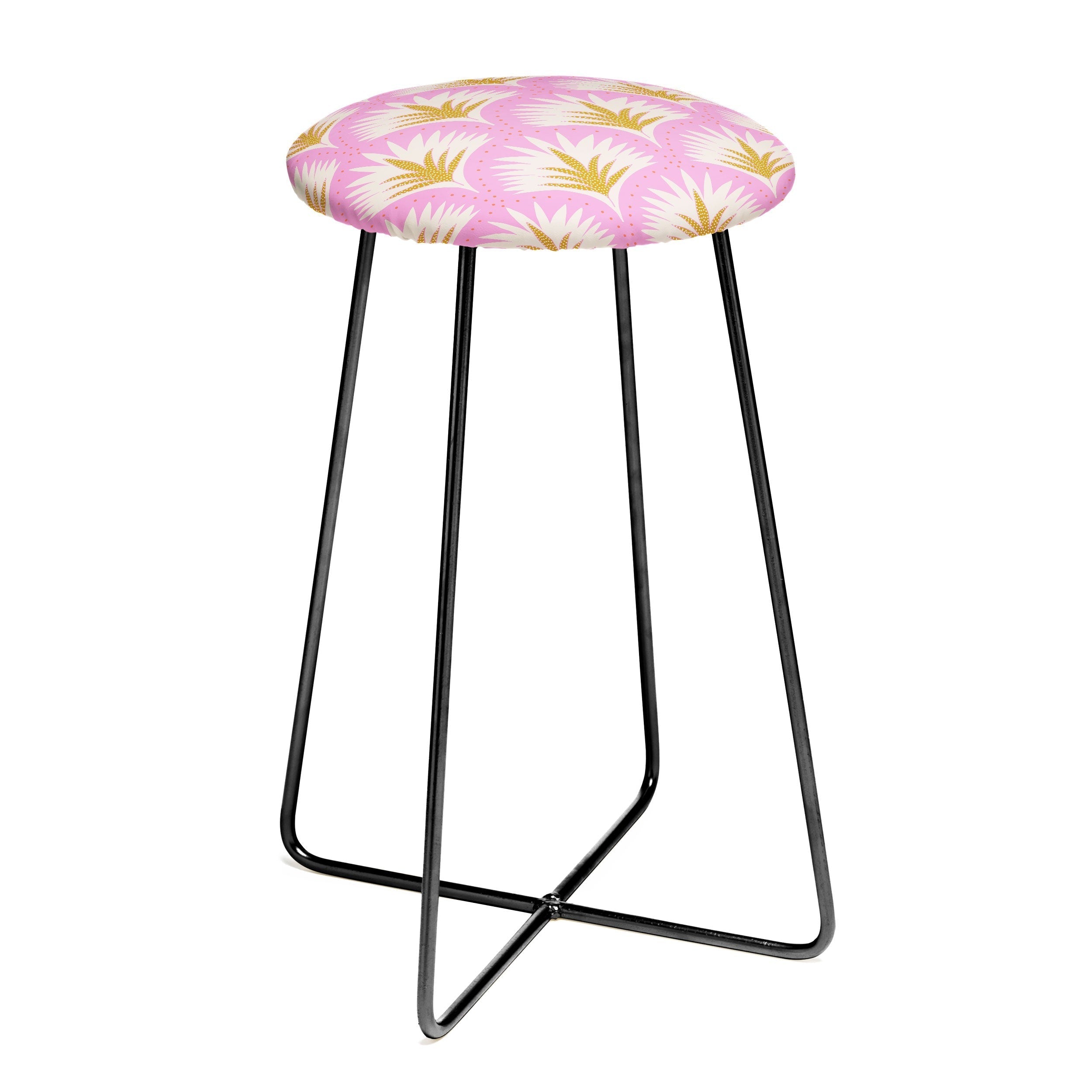 Jennifer Labre Pink Palmetto Counter Stool