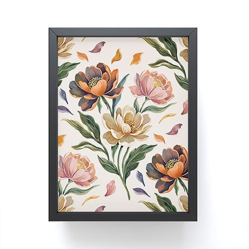 Marta Barragan Camarasa Hand Painted Peony Florals Framed Mini Art Print