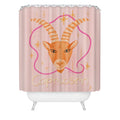 Little Om Zodiac Sign Capricorn Shower Curtain