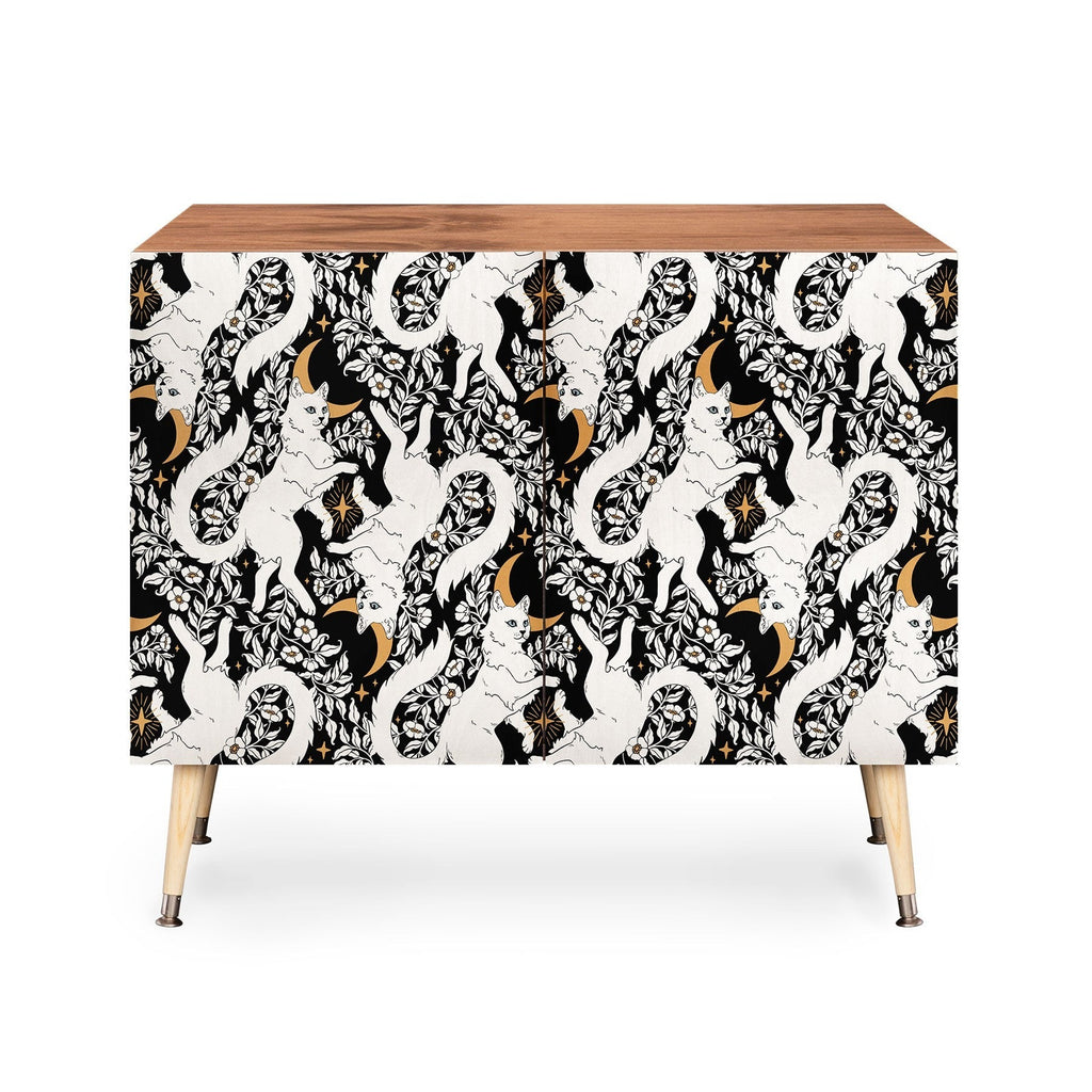 Avenie Celestial Cats Gold Credenza