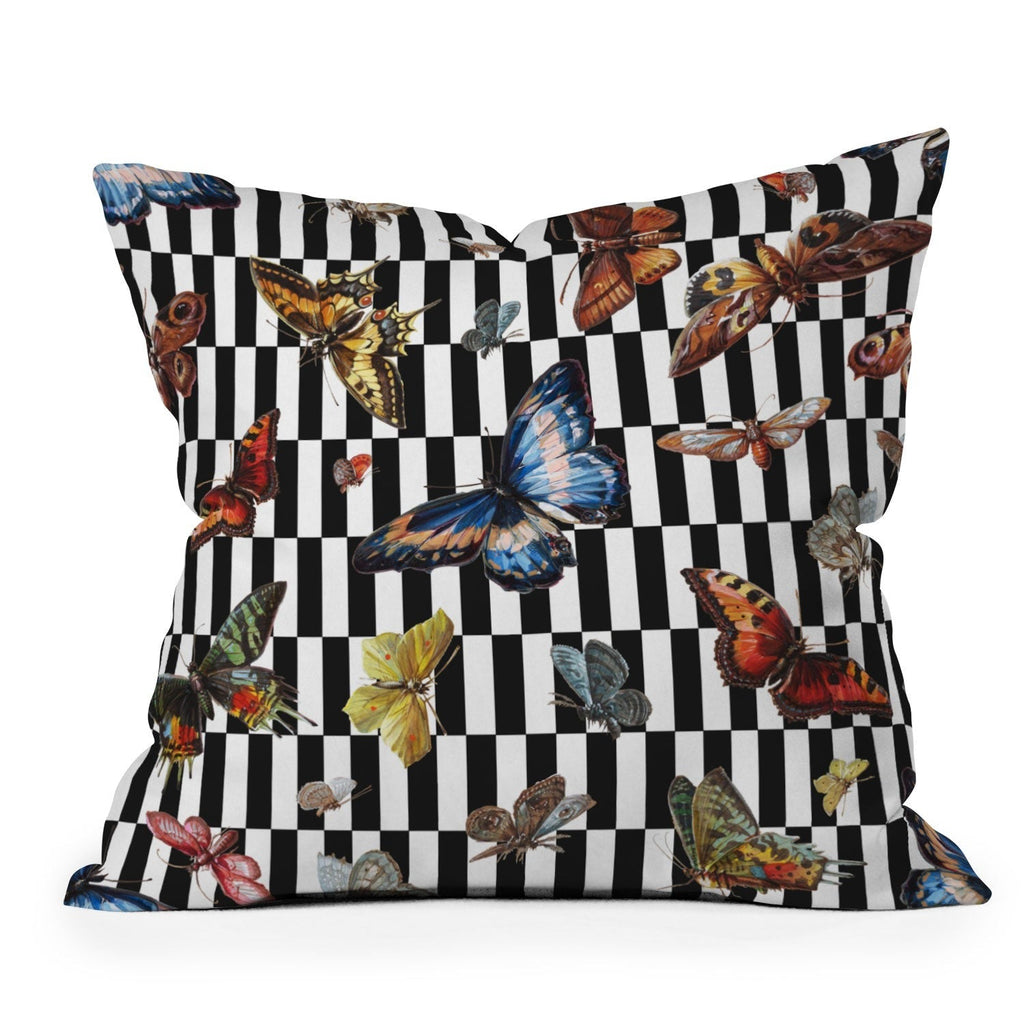 kikasworkshop Butterfly Ballet Throw Pillow