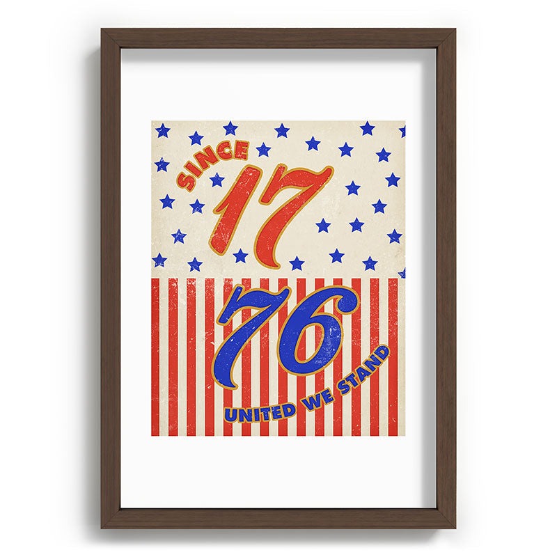 DENY Designs 1776 Stars Recessed Framing Rectangle