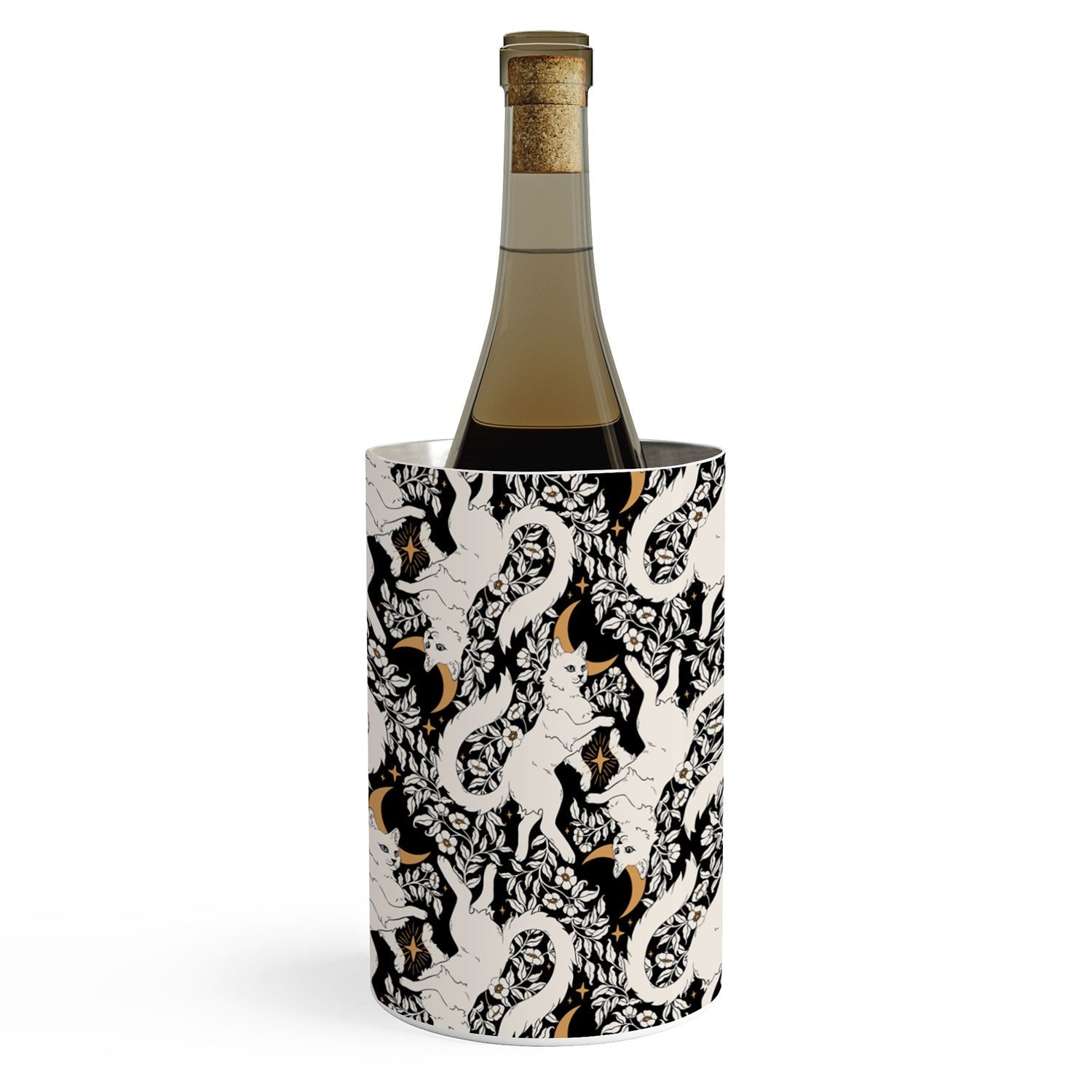 Avenie Celestial Cats Gold Wine Chiller