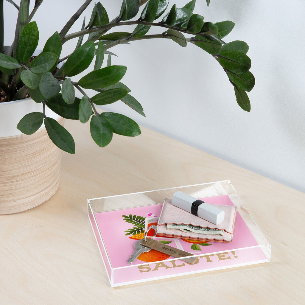 Jessica Molina Orange Spritz Acrylic Tray