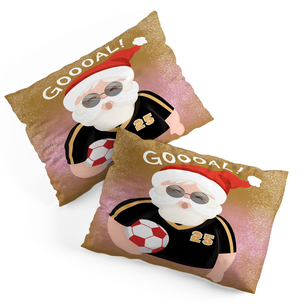 Design by Spark Sporty Soccer Santa Pillow Shams