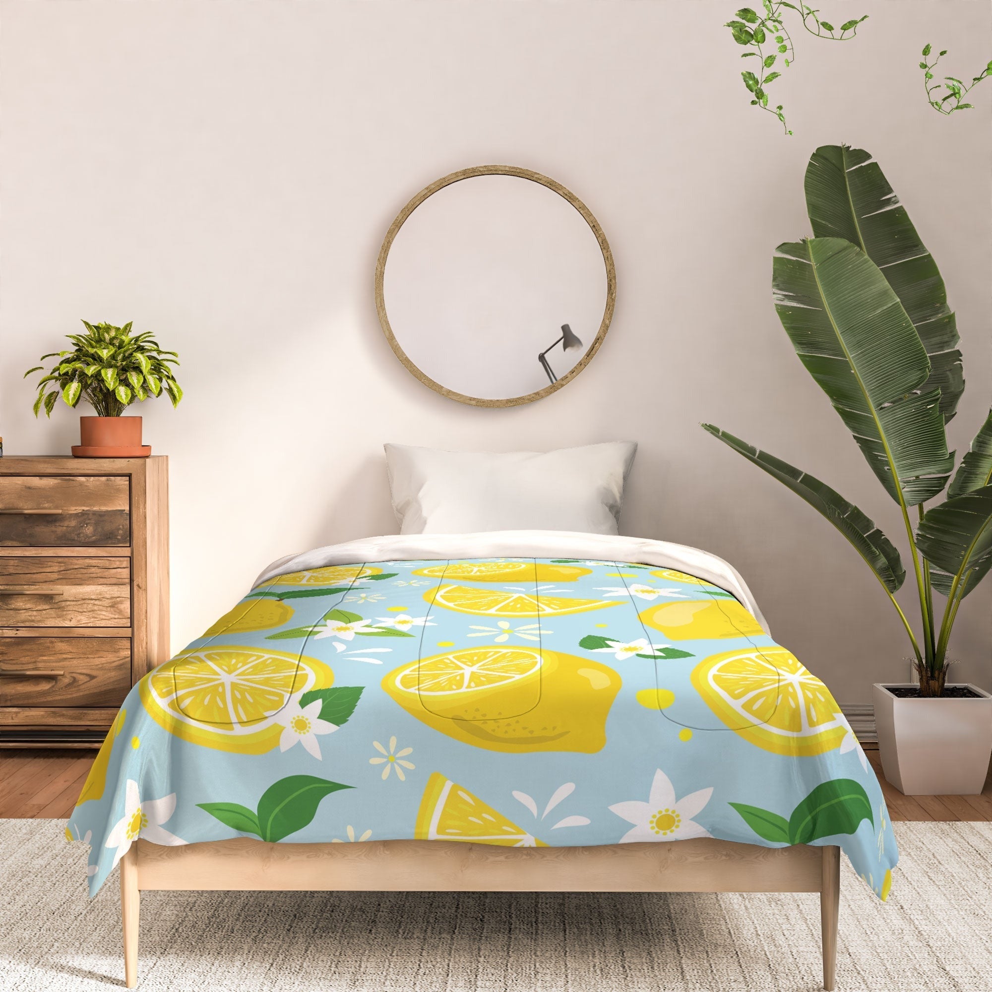 Design by Spark Lemony Fresh Florals Comforter