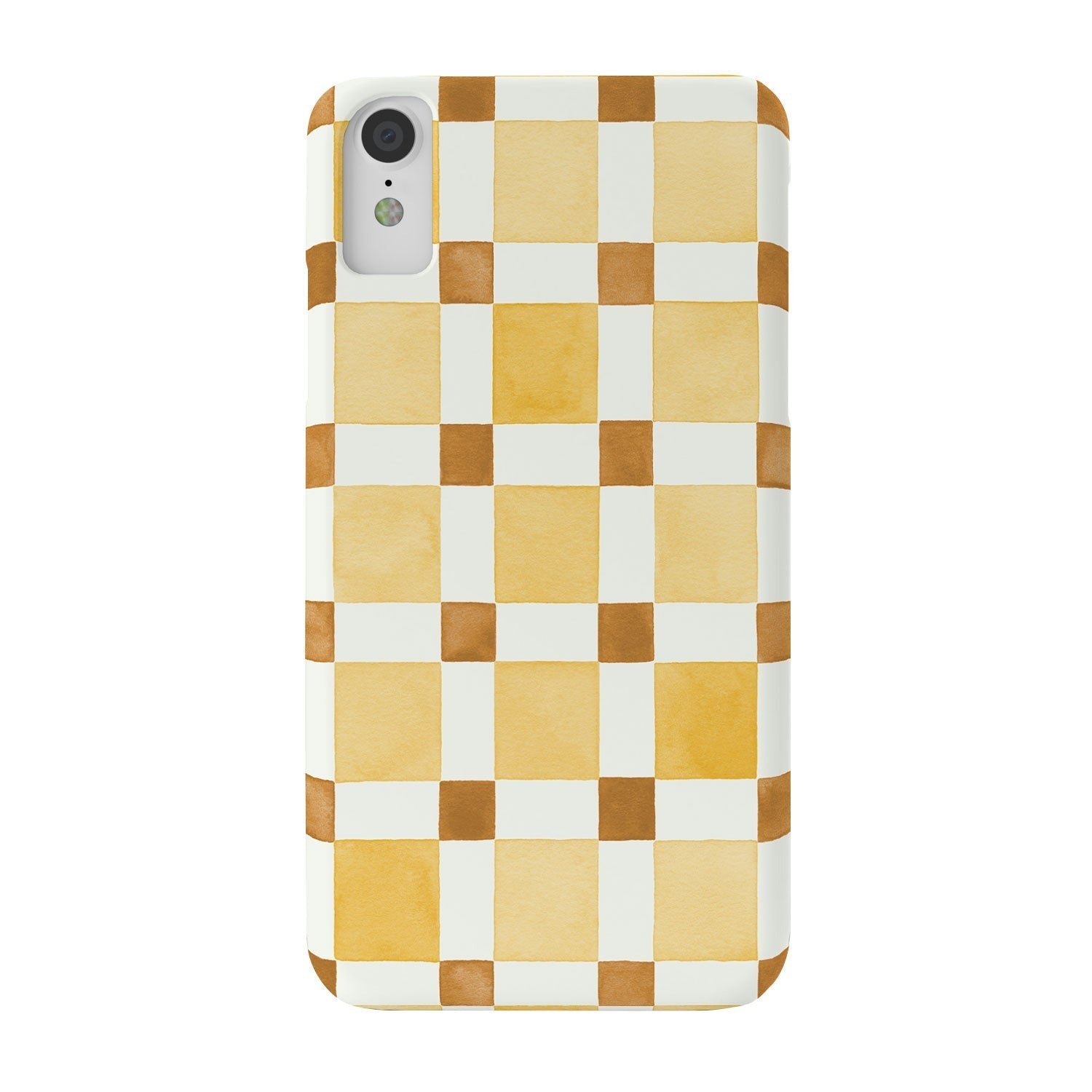 Ninola Design Everyday Artifact Checker Mosaic Tiles Geometry Yellow Phone Case