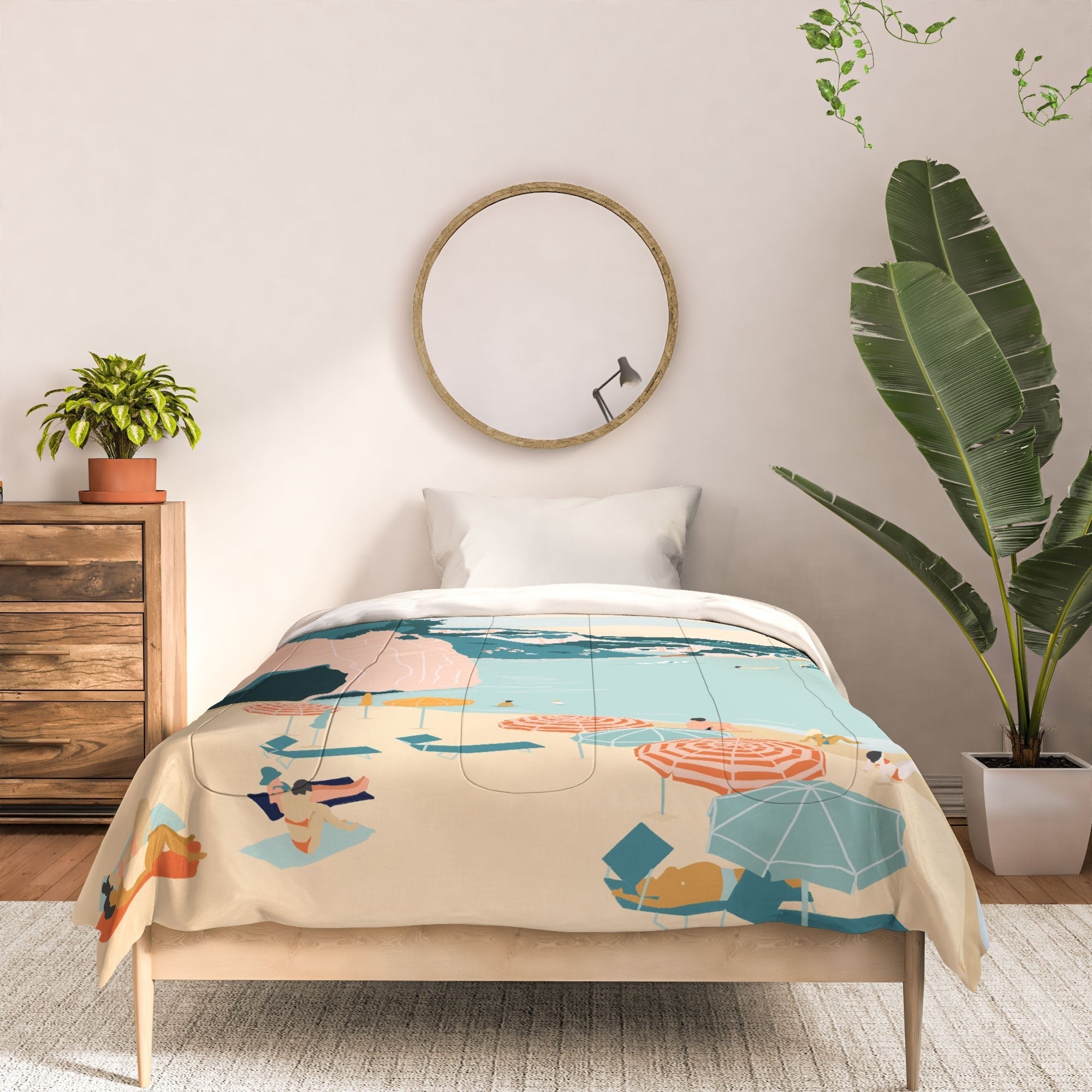 Valeria Frustaci Beach of Positano in Italy Comforter