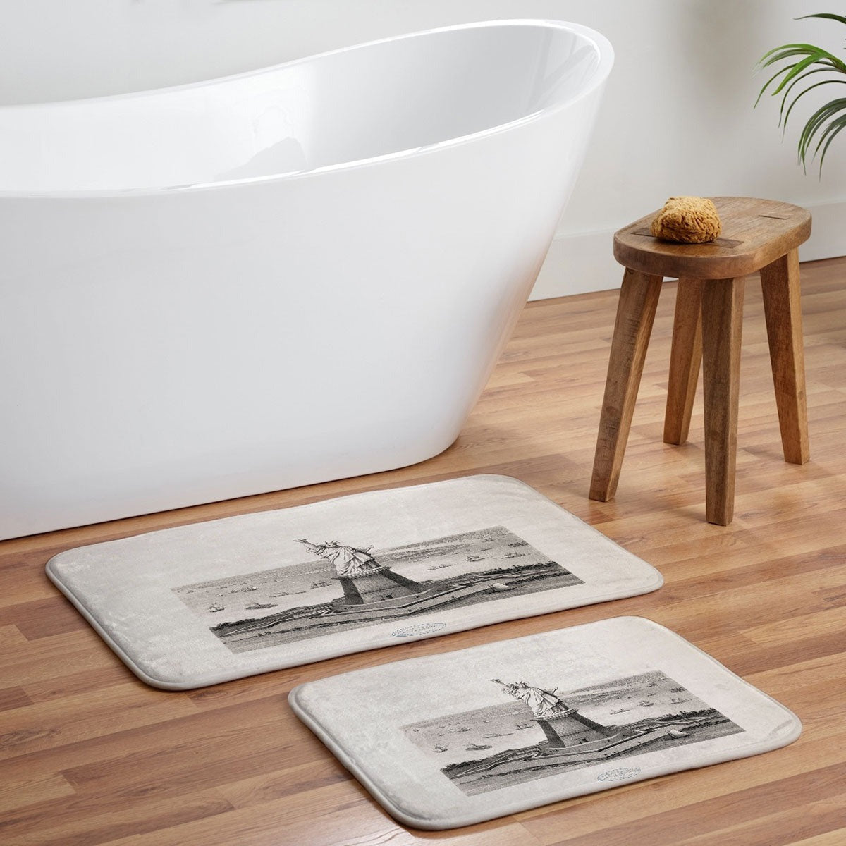 DENY Designs Vintage Lady Liberty Memory Foam Bath Mat