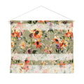 Ninola Design Botanic Retreat Painterly Tropical Flowers Sage Green Wall Hanging Landscape