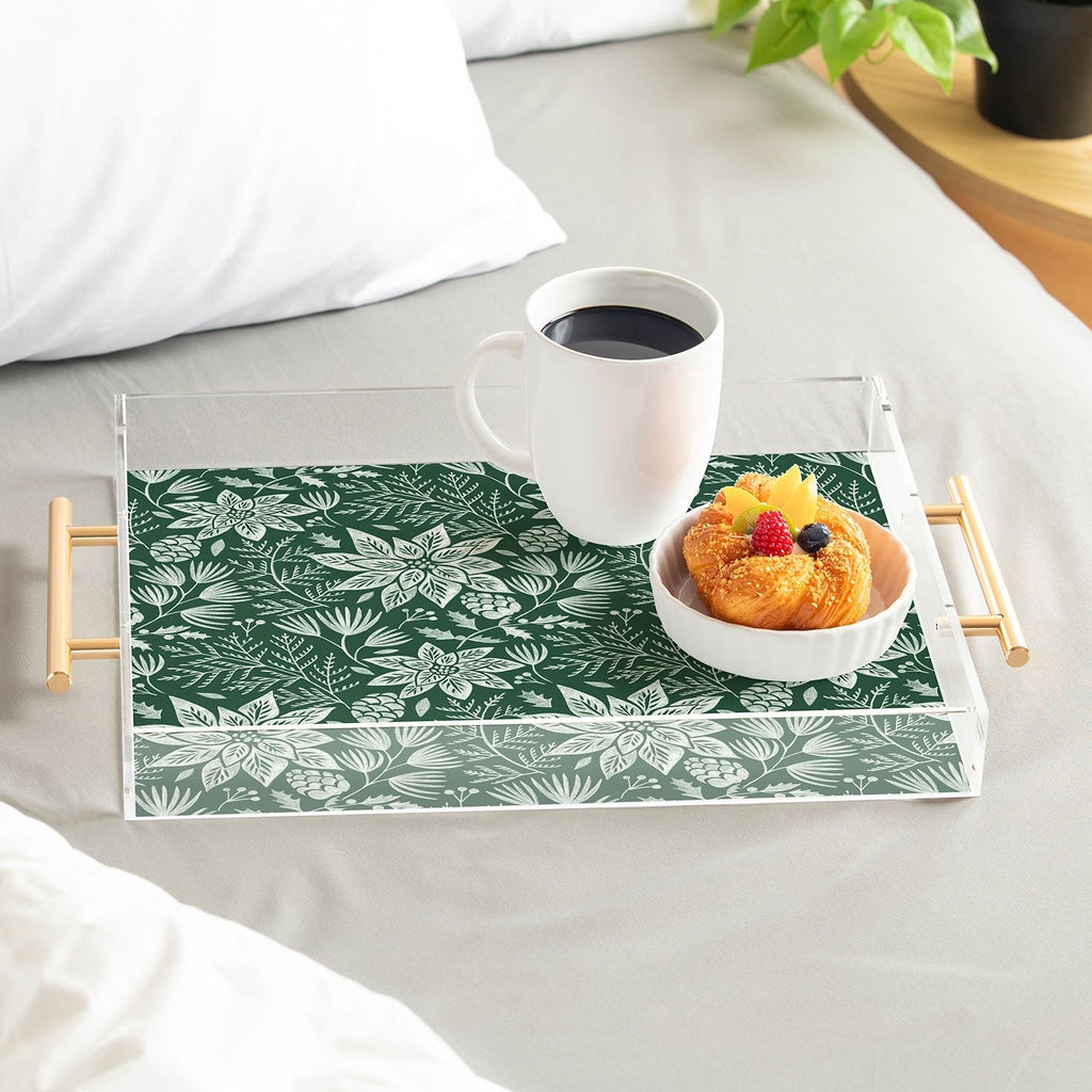 Pimlada Phuapradit Christmas Poinsettia Acrylic Tray