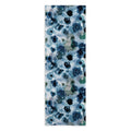 Ninola Design Botanic Retreat Ombre Abstract Watercolor Flowers Blue Navy Yoga Towel