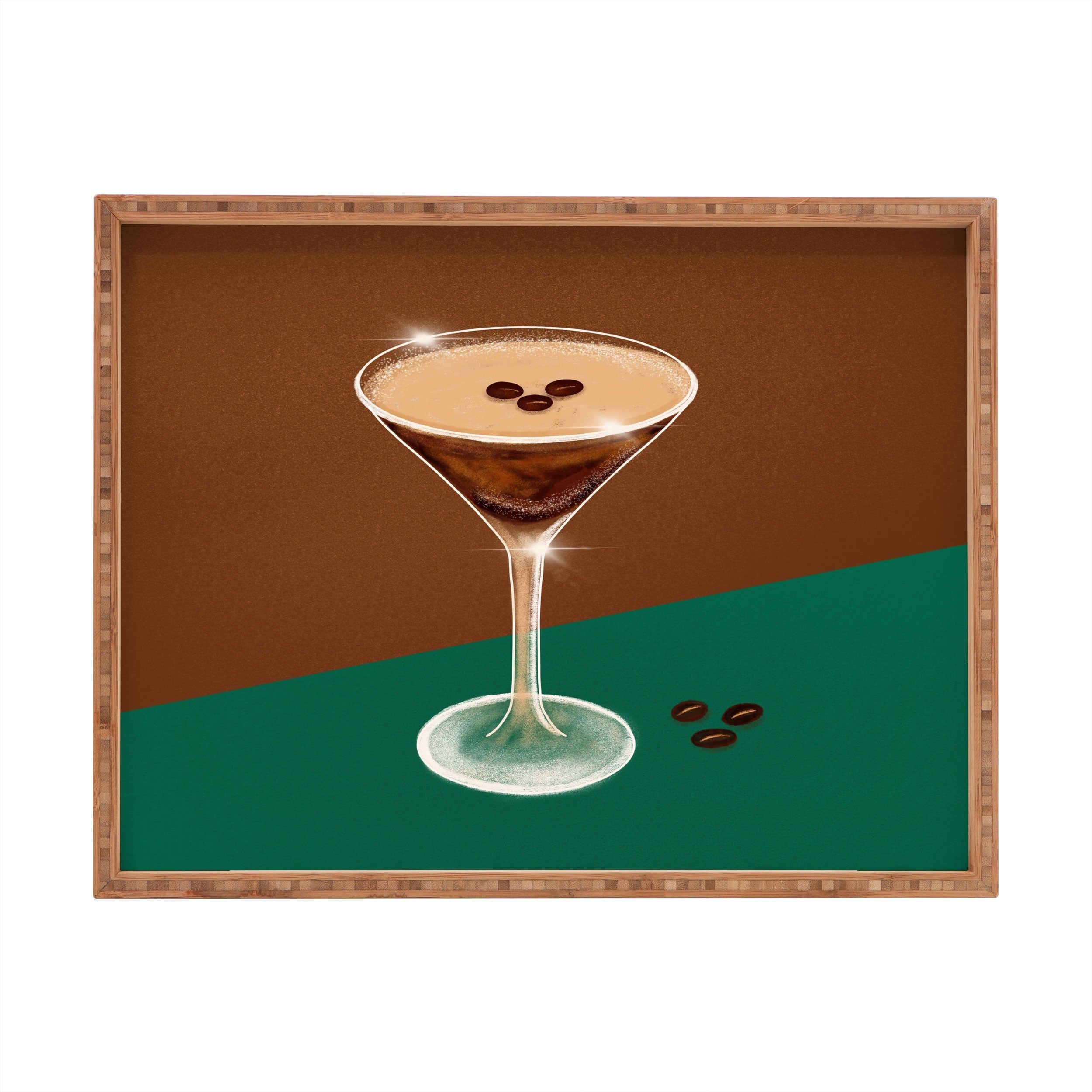 Design by Spark Expresso Martini Coffee Beans Rectangular Tray