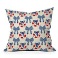 Design by Spark Nautical Christmas Bows Outdoor Throw Pillow