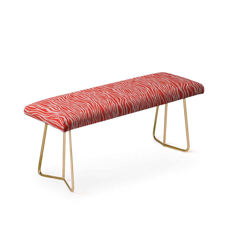 Avenie BR Red Zebra Stripe Bench