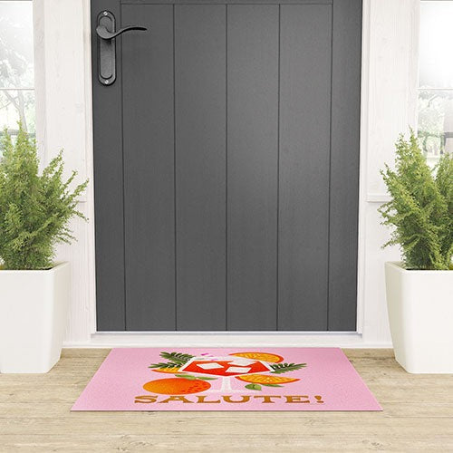 Jessica Molina Orange Spritz Welcome Mat