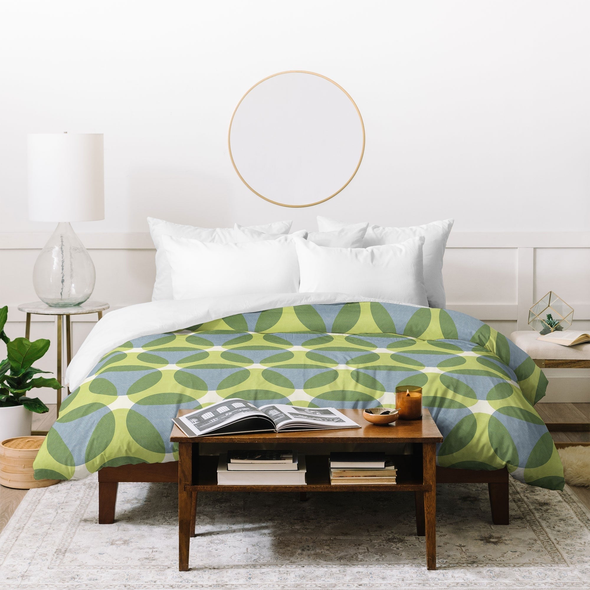 Marta Barragan Camarasa Stylish Retro Circle Duvet Cover