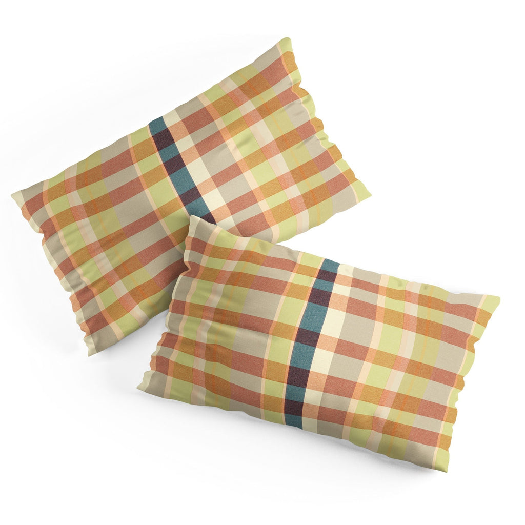 Marta Barragan Camarasa Retro Picnic Plaid Warm Tones Pillow Shams
