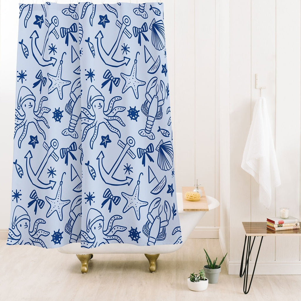 Design by Spark Marine Christmas Holiday Shower Curtain