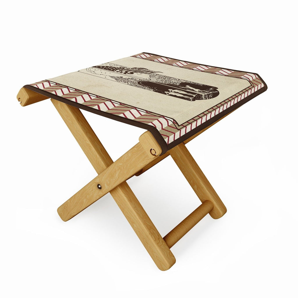 DENY Designs Flag Raisers Striped Square Folding Stool
