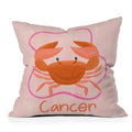 Little Om Zodiac Signs Cancer Outdoor Throw Pillow
