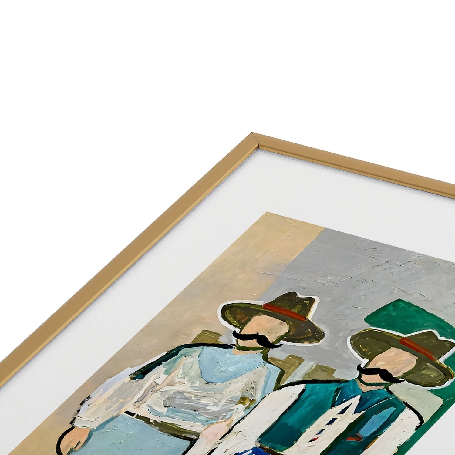 83 Oranges Side By Side Cowboy Edition Metal Framed Art Print