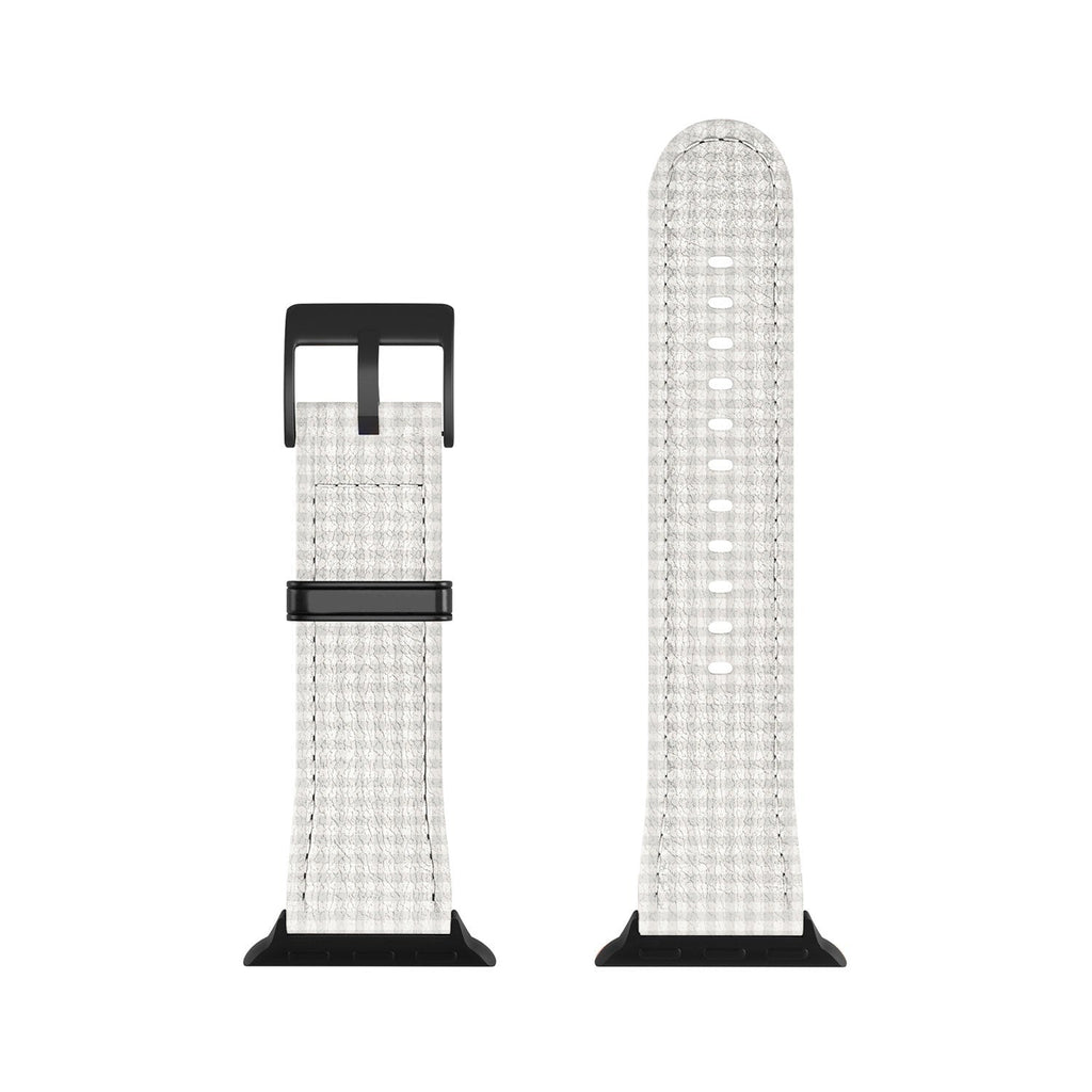 Colour Poems Gingham Plaid Pattern Cloud White Apple Watch Band