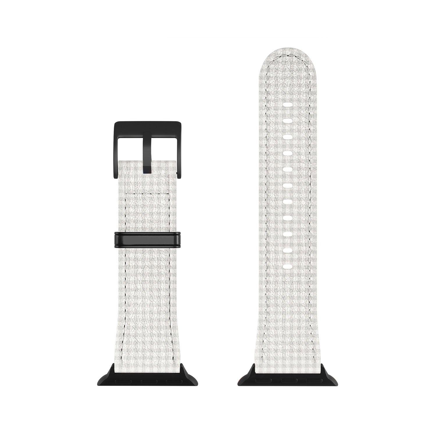 Colour Poems Gingham Plaid Pattern Cloud White Apple Watch Band