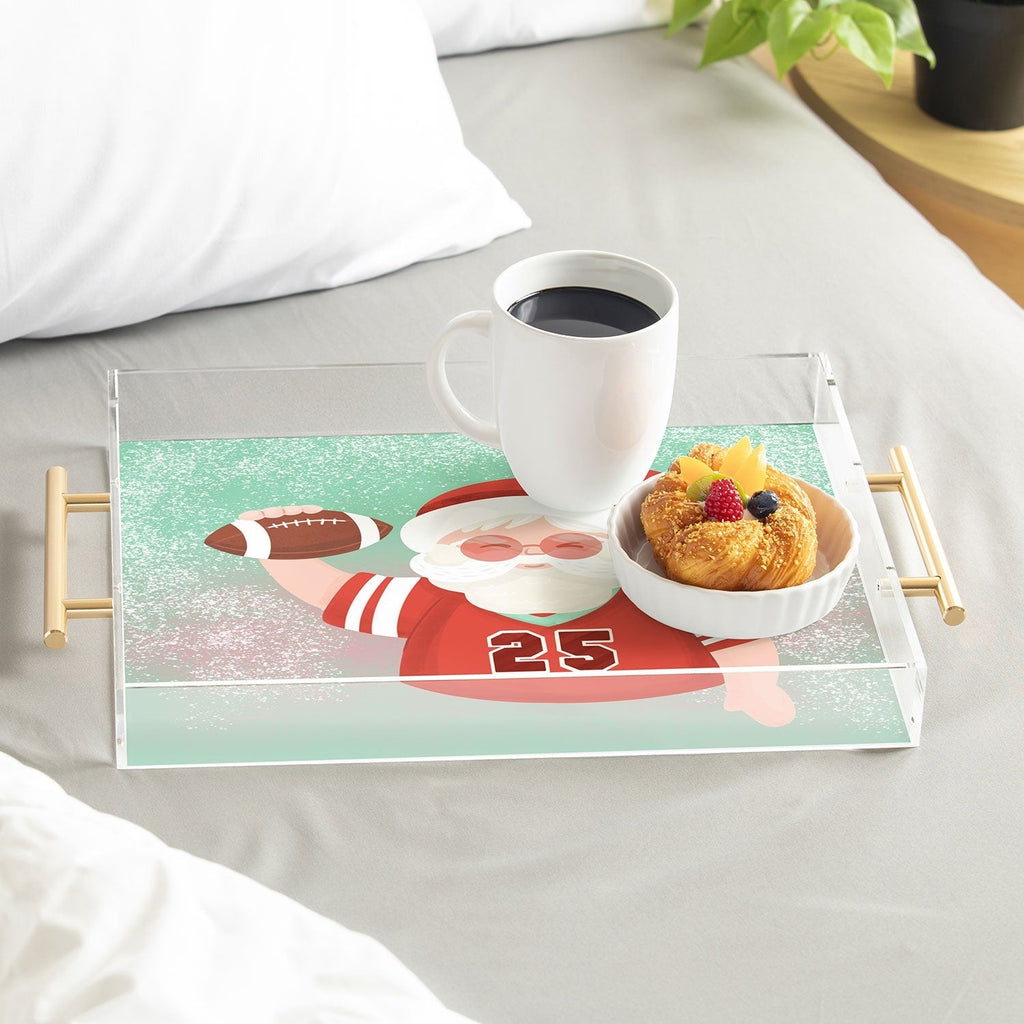 Design by Spark Sporty Football Santa Acrylic Tray