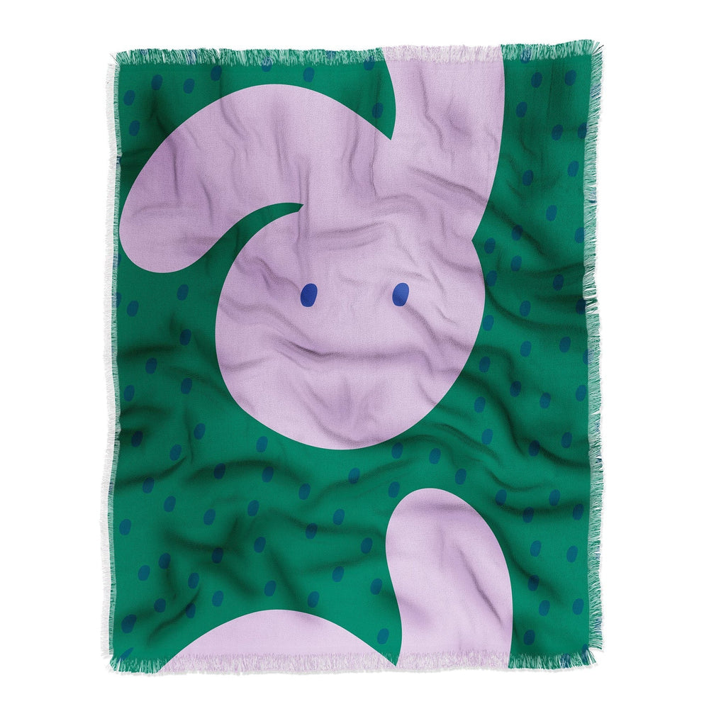 Camilla Foss Pebbles and Rabbit Throw Blanket