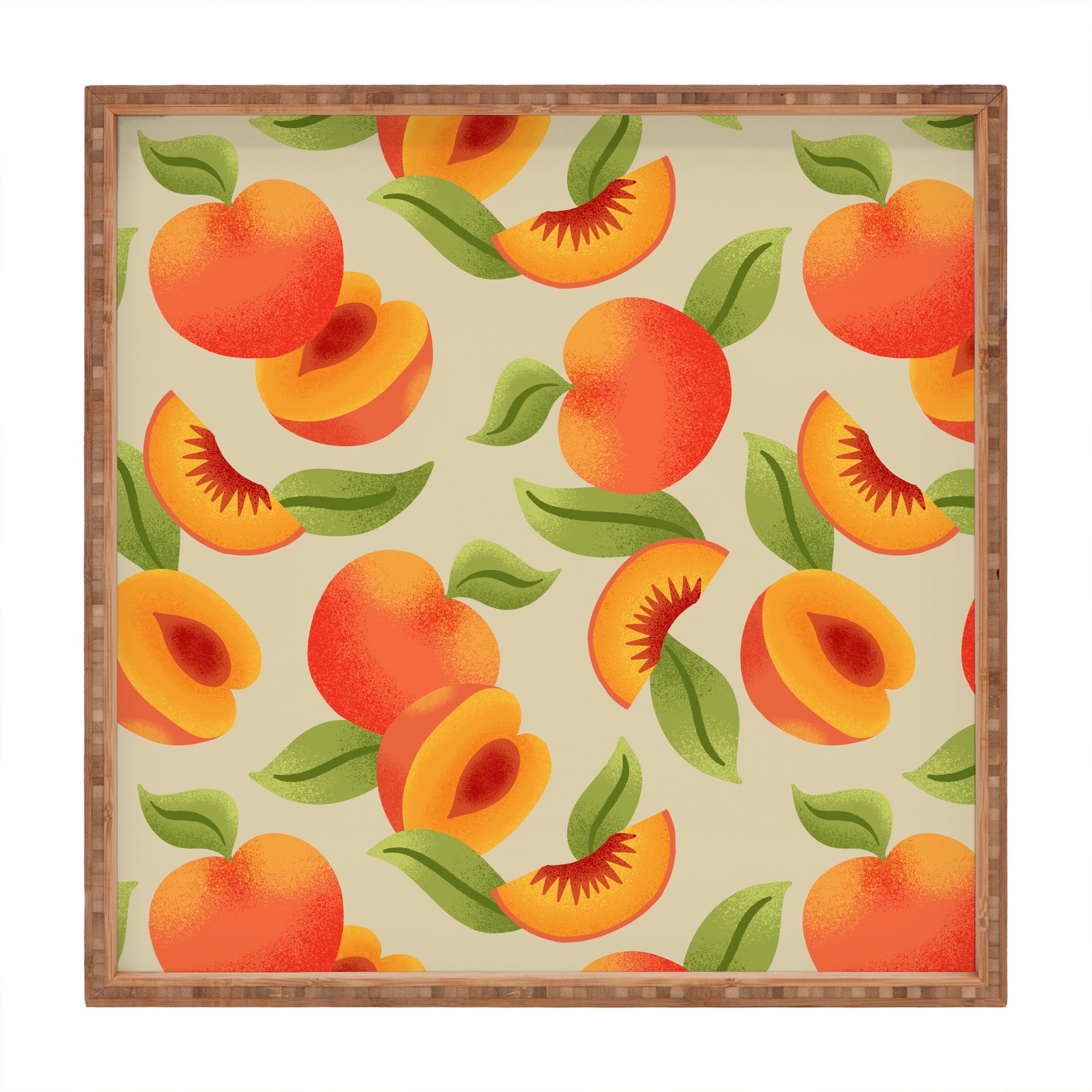 Jessica Molina Peach Pattern Square Tray
