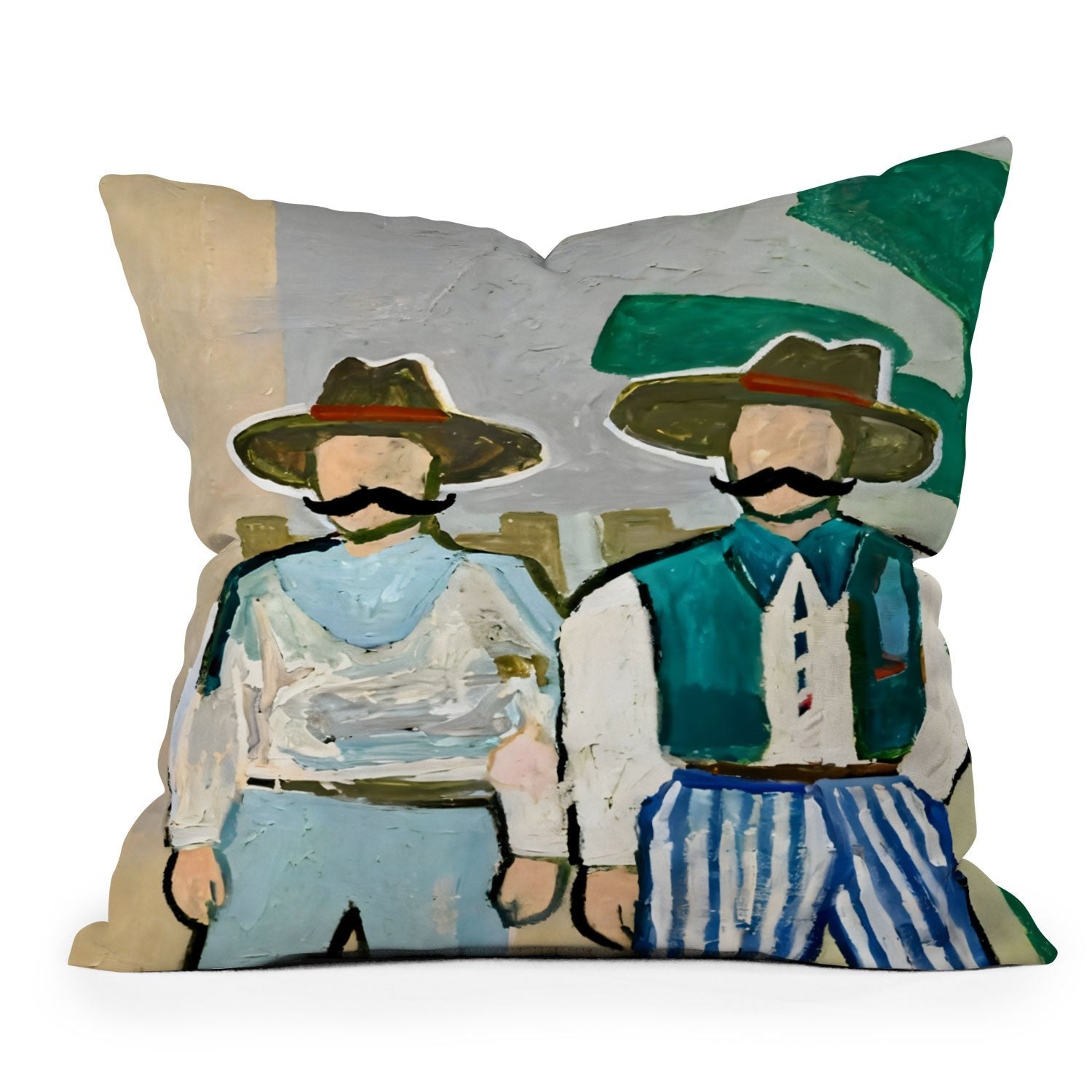 83 Oranges Side By Side Cowboy Edition Throw Pillow