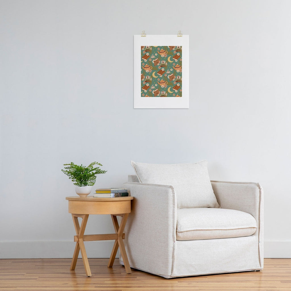 Avenie Moonlit Reading Nook I Art Print