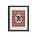 DENY Designs Gingham Eagle Framed Art Print