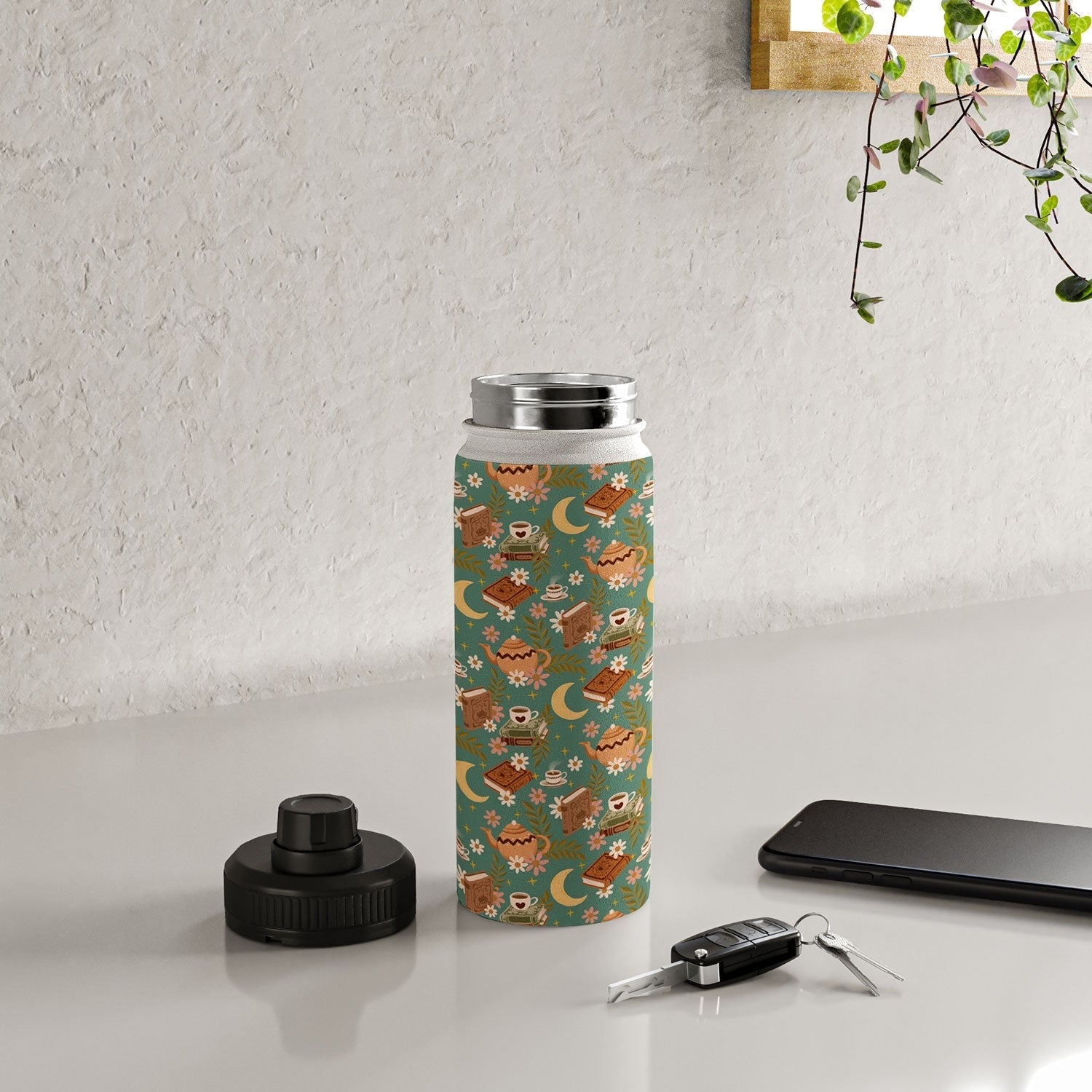 Avenie Moonlit Reading Nook I Water Bottle