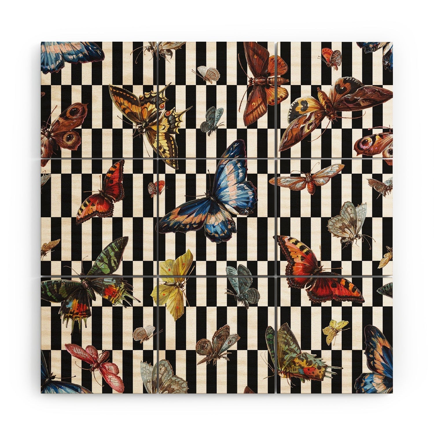 kikasworkshop Butterfly Ballet Wood Wall Mural