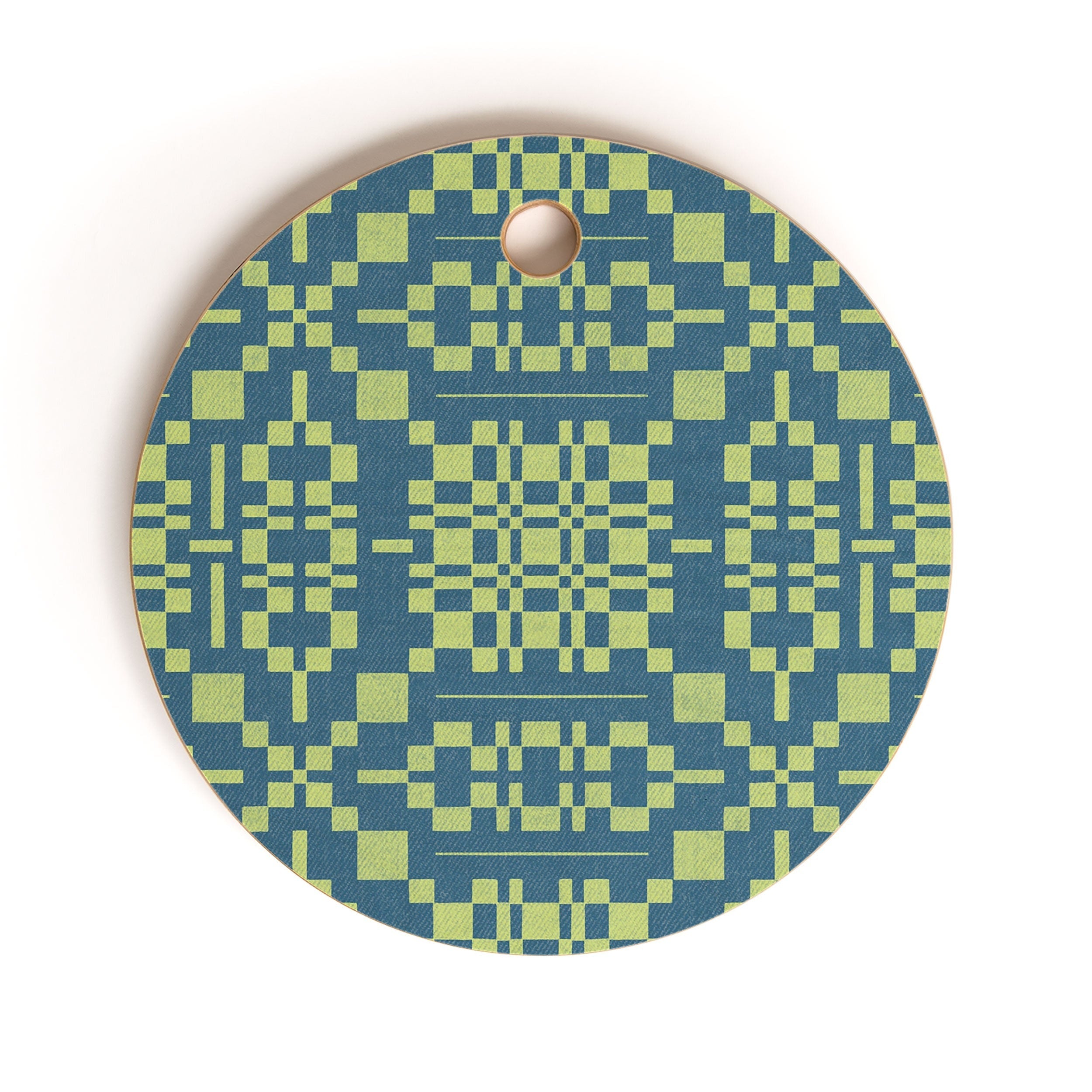 Marta Barragan Camarasa Nostalgic Grid Design Cutting Board Round