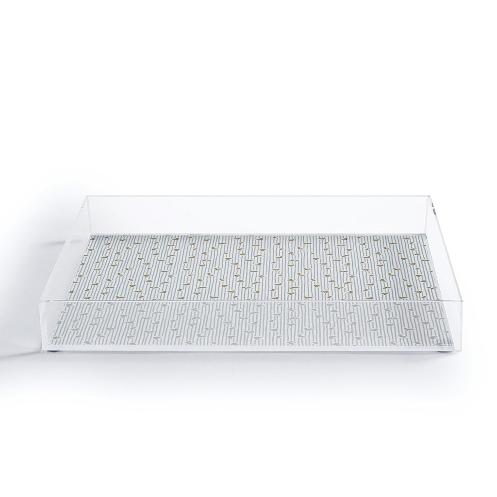 CoastL Studio Hand Drawn Holly Stripe Acrylic Tray