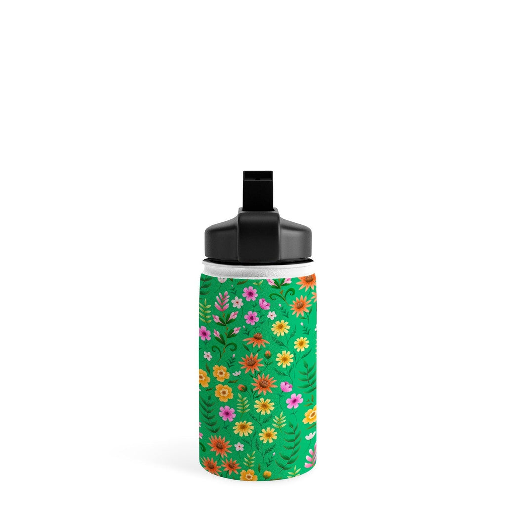 Pimlada Phuapradit Ditsy Spring Floral Green Water Bottle