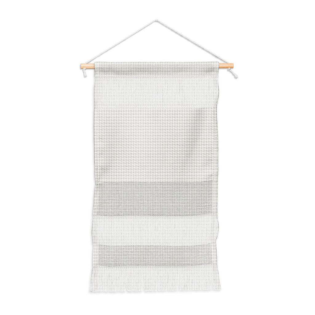 Colour Poems Gingham Plaid Pattern Cloud White Wall Hanging Portrait