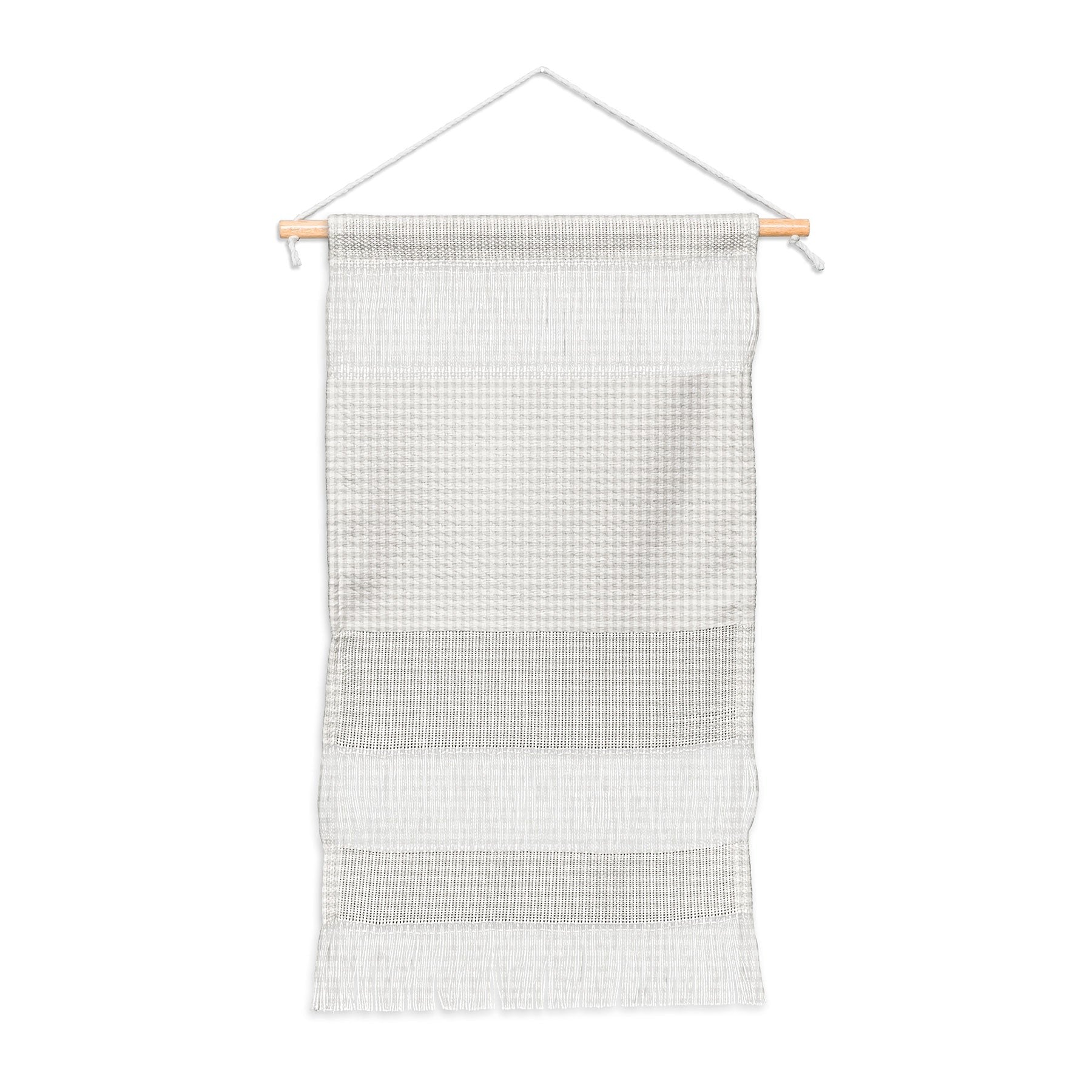 Colour Poems Gingham Plaid Pattern Cloud White Wall Hanging Portrait